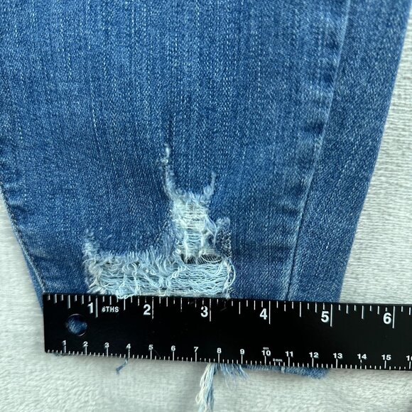 Paige Skinny Jeans Womens Size 33 Verdugo Ankle Distressed Medium Wash Blue - Picture 10 of 12